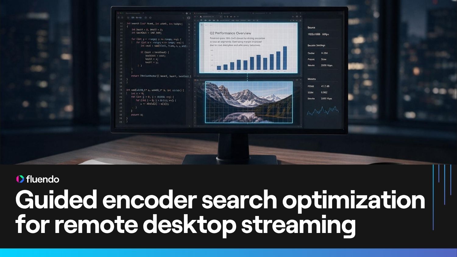 Guided encoder search optimization for remote desktop streaming