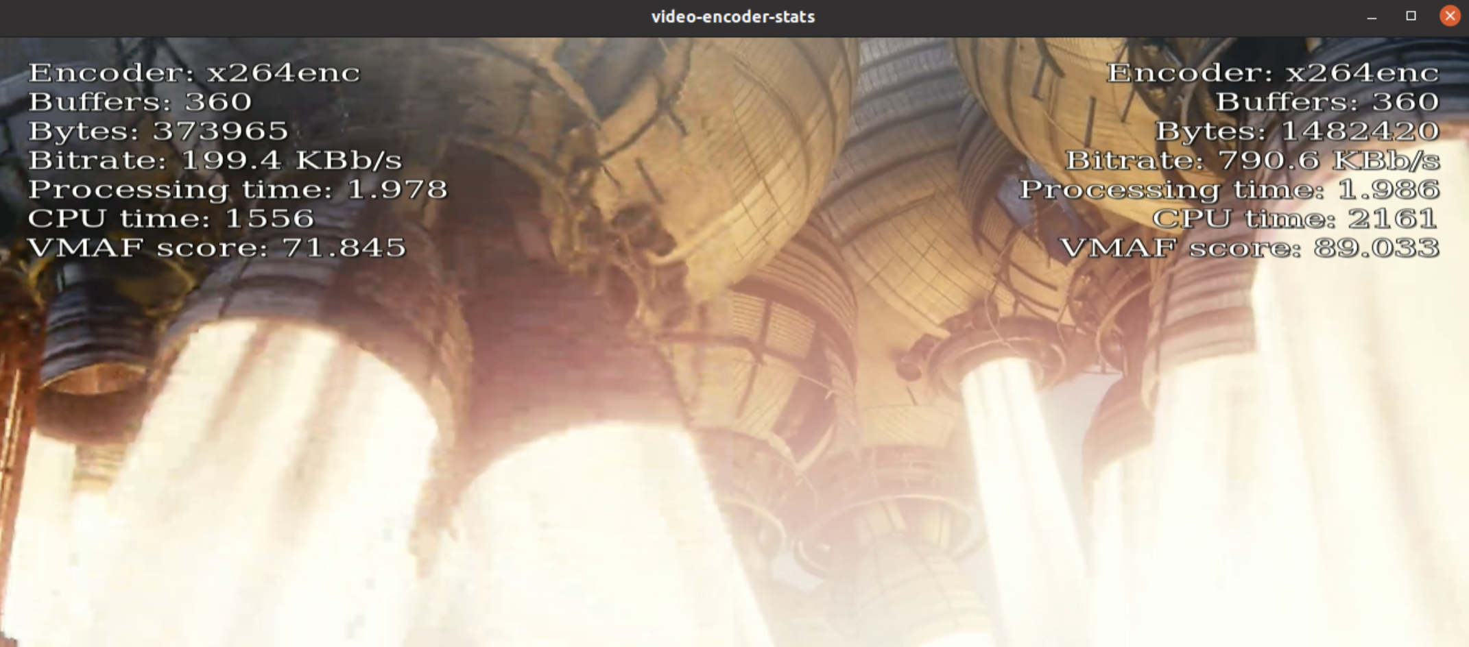 GStreamer encoder stats