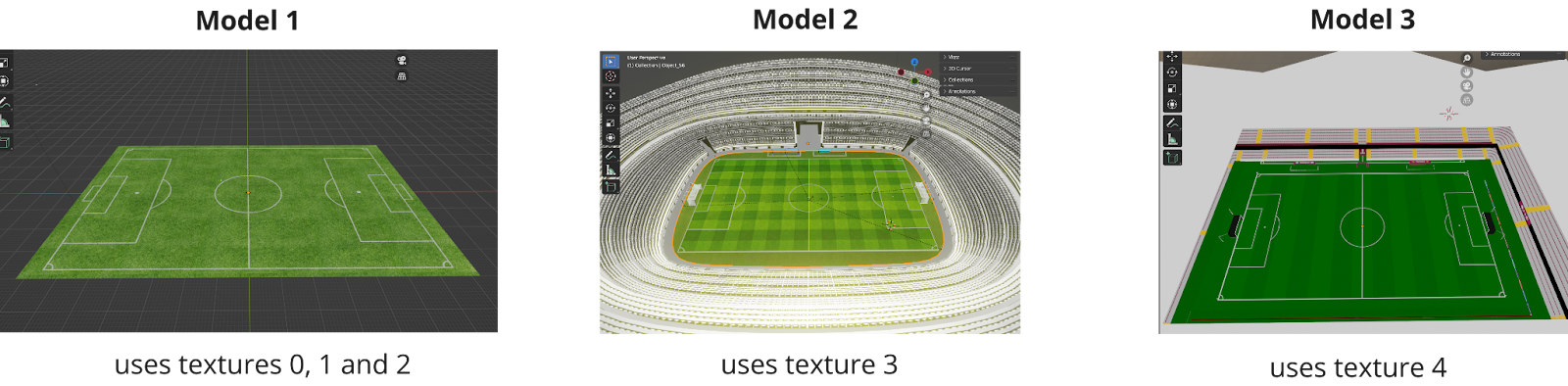 Figure 1. Football Field Blender Models Figure 1. Football Field Blender Models