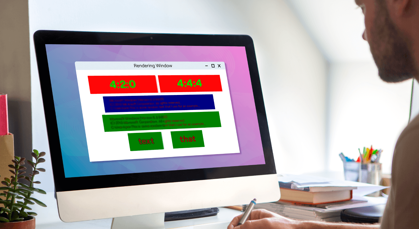 Achieving full-chroma visual quality in remote desktop endpoints without added bandwidth or GPU costs